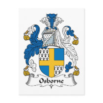 Osborne Family Crest postcards by coatsofarms Osborne Family Crest postcards
