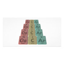 Oscar as Osmium Carbon Arsenic Personalized Photo Card