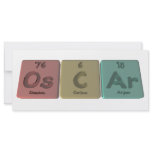 Oscar as Osmium Carbon Arsenic Customized Rack Card