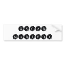 Oscar Madisoy bumper sticker bumper stickers