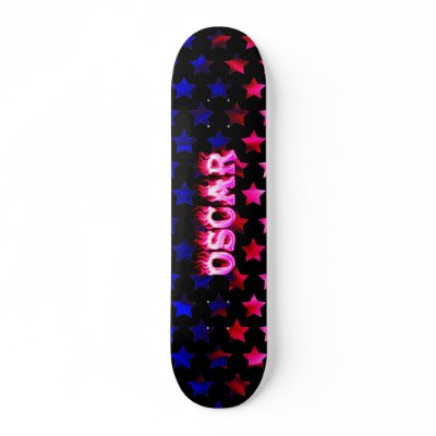 Oscar pink fire Skatersollie skateboard.
