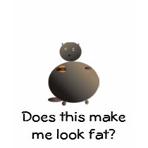 Oscar the Obese Otter, Does this make me look fat? t-shirts
