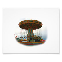 Oscilaciones de los parques de atracciones parados arte con fotos
