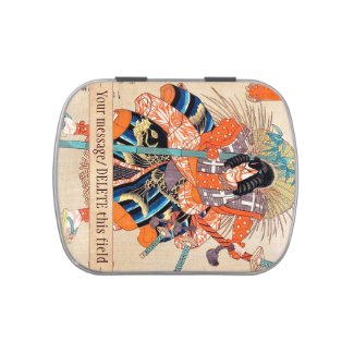 Oshimodori,from the series Eighteen Great Kabuki Candy Tins