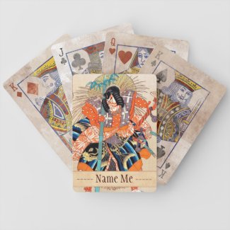 Oshimodori,from the series Eighteen Great Kabuki Bicycle Poker Cards