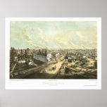 Oshkosh, WI Panoramic Map - 1850 Poster
