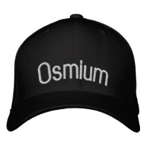 Osmium embroidered hats by ScienceHats Osmium embroidered hats