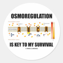 Osmoregulation Is Key To My Survival Round Stickers