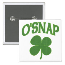 O'Snap irish Shamrock Pinback Buttons