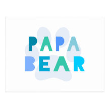 Oso de la papá tarjeta postal