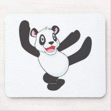 Oso de panda gigante alegre alfombrilla de ratones