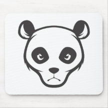 Oso de panda gigante serio tapetes de raton