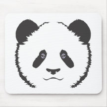 Oso de panda serio alfombrillas de ratones
