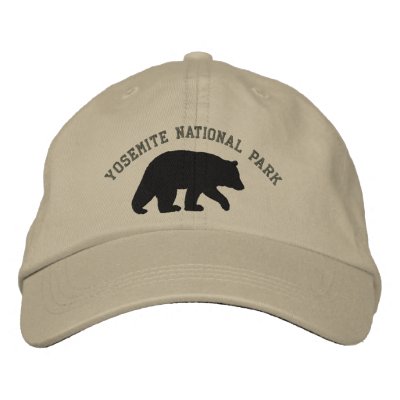Oso negro con el texto adaptable gorras de beisbol bordadas