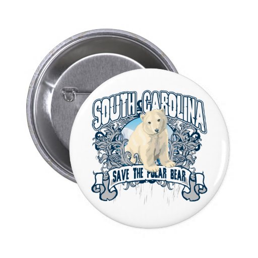 Oso polar Carolina del Sur Pins