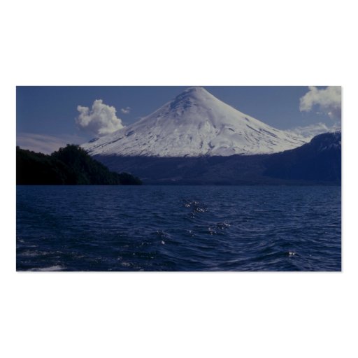 Osorno volcano and Todo Los Santos lake, Chile Business Cards (back side)