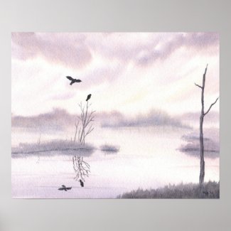 Ospreys at Dawn Fine Art Print
