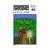Ostara Faery and Birdhouse Cottage Postage postage