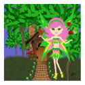 Ostara Faery and Birdhouse Cottage Poster posters