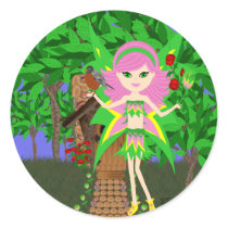 Ostara Faery and Birdhouse Cottage Sticker