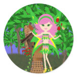 Ostara Faery and Birdhouse Cottage Sticker