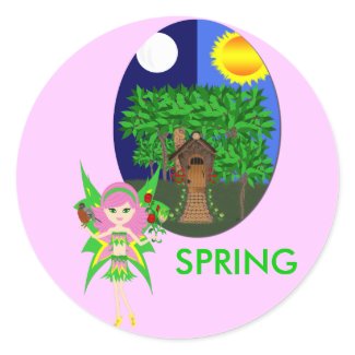 Ostara the Faery Goddess of Spring Sticker sticker