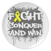 Osteosarcoma Fight Conquer and Win Dinner Plates