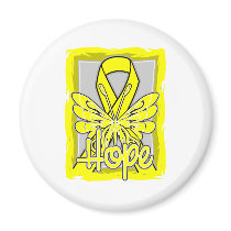 Osteosarcoma Hope Butterfly Portrait Fridge Magnets
