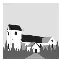 Øster Snede Kirke - Oster Snede Church posters by lonvig Øster Snede Kirke - Oster Snede Church posters