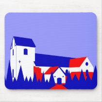 Øster Snede Kirke - Oster Snede Kirke mousepads by lonvig Øster Snede Kirke - Oster Snede Kirke mousepads