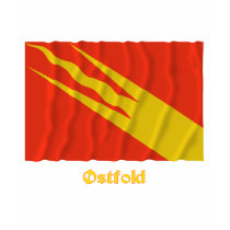 Østfold waving flag with name shirt