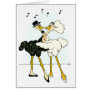 Ostrich Wedding Card