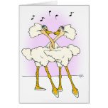 Ostrich Wedding Card