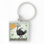 Ostrich You Are My Sunshine  Keychain