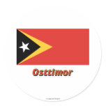 Osttimor Flagge mit Namen stickers