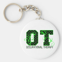 ot green and black polka dots key chain