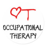 OT Heart Round Sticker