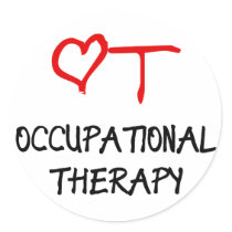 OT Heart Round Sticker