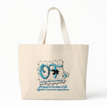 ot puzzle aqua tote bags