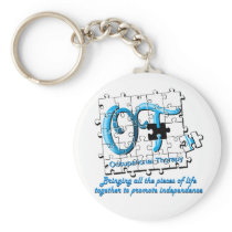 ot puzzle aqua keychain