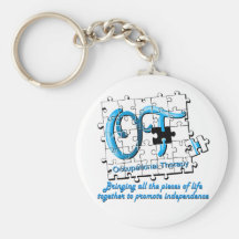 ot puzzle aqua keychain