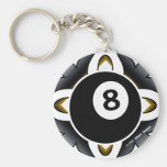 OTC Billiards 8 Ball Deco Keychain
