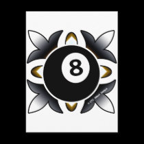 OTC Billiards 8 Ball Deco postcards