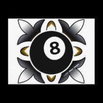 OTC Billiards 8 Ball Deco postcards