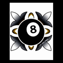 OTC Billiards 8 Ball Deco postcards