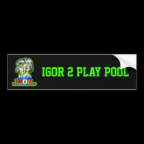 OTC Billiards Halloween Igor Monster Bumper Sticke bumper stickers