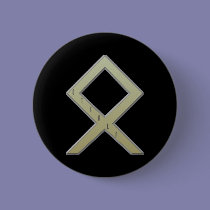 Othala Rune gold buttons