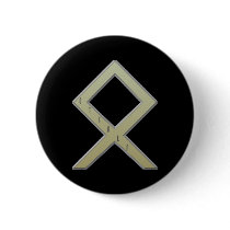 Othala Rune gold Button