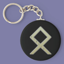 Othala Rune gold keychains