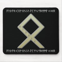 Othala Rune gold Mousepads